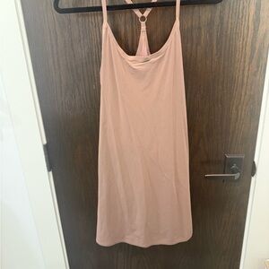 Outdoor Voices beige pink exercise dress